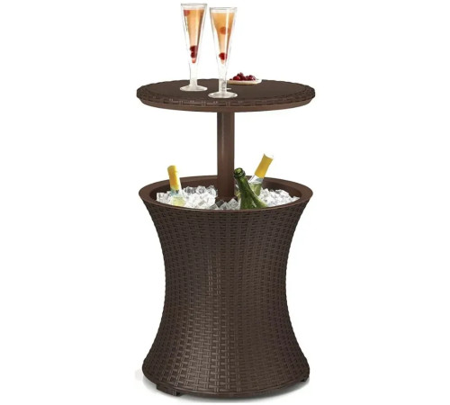 Стіл-холодильник Keter Cool Bar Rattan, коричневий
