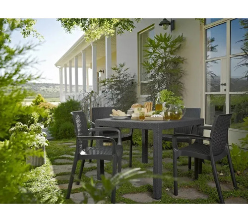 Стіл садовий Keter Melody Quartet 95 x 95 см, коричневий