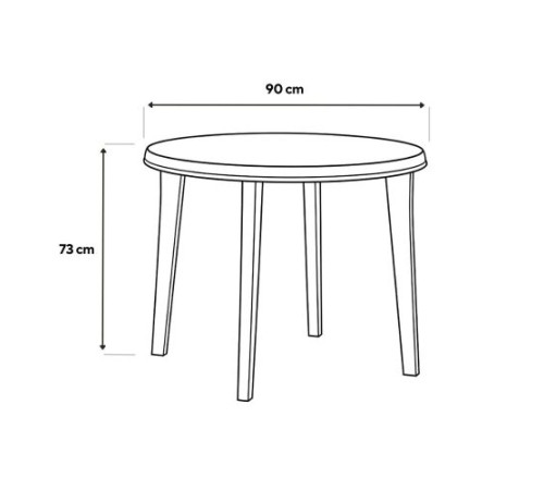 Стіл садовий Keter Lisa 90 x 73 см, капучино