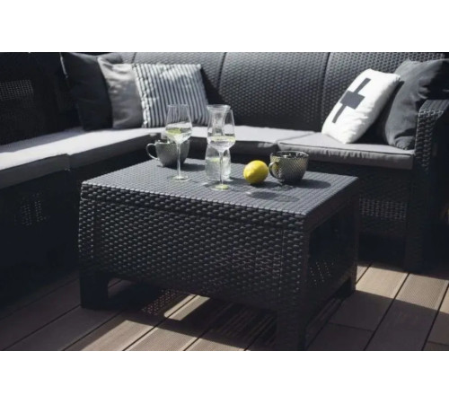 Стіл садовий Keter Corfu II 77 x 57 см, графіт