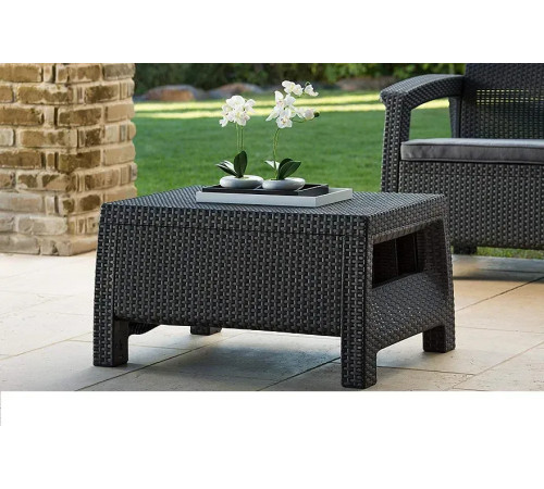 Стіл садовий Keter Corfu II 77 x 57 см, графіт