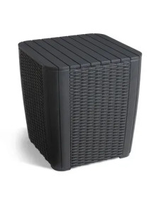 Стіл-скриня Keter Luzon round wicker 39 х 39, графіт