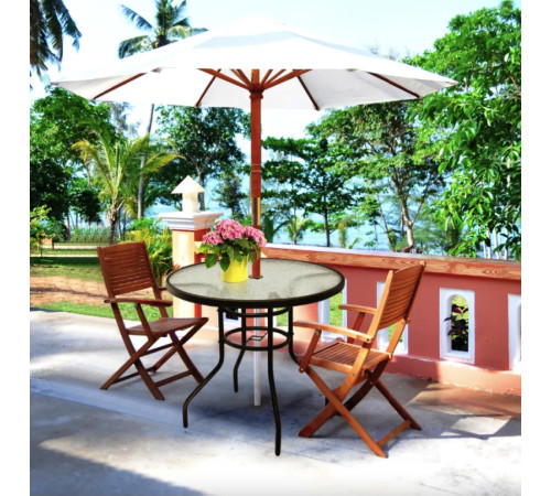 Стіл Costway Acapulco 80х70 см, чорний