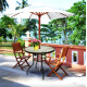 Стіл Costway Acapulco 80х70 см, чорний