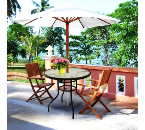 Стіл Costway Acapulco 80х70 см, чорний