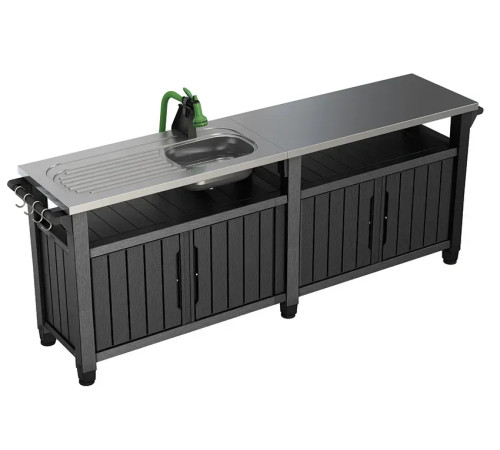 Стіл для барбекю Keter Unity Chef 415 л, графіт