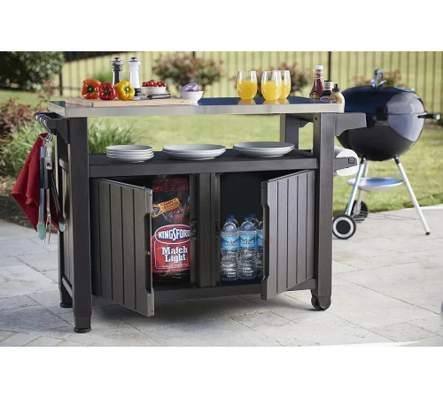 Стіл для барбекю Keter Unity XL 207 л, графіт
