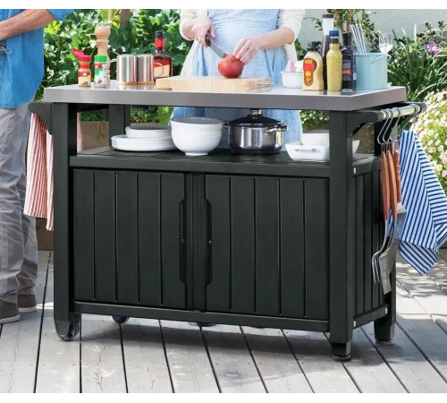 Стіл для барбекю Keter Unity XL 207 л, графіт