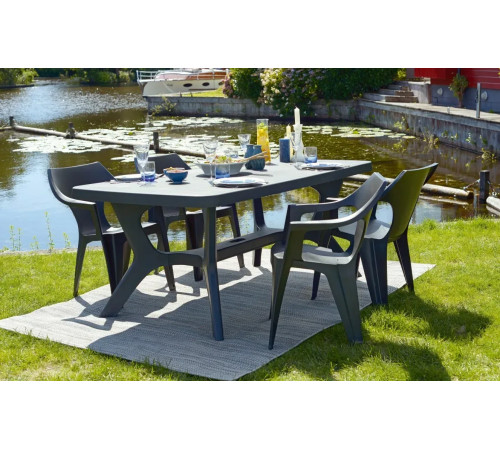 Стіл садовий Keter Baltimore 170 х 100 см, графіт