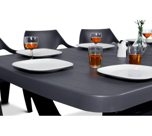 Стіл садовий Keter Baltimore 170 х 100 см, графіт