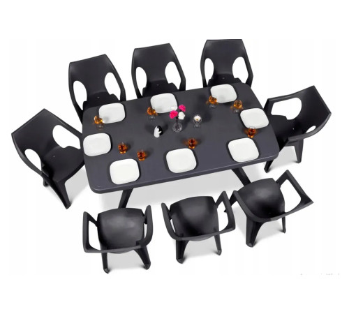 Стіл садовий Keter Baltimore 170 х 100 см, графіт