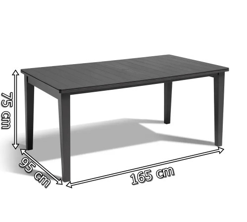 Стіл садовий Keter Futura 165 х 95 см, графіт