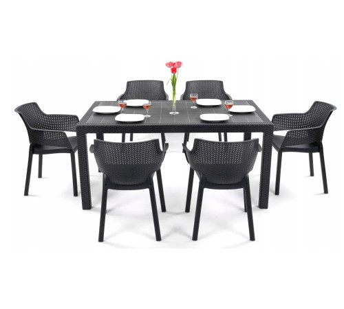 Стіл садовий Keter Melody 160 х 94 см, графіт