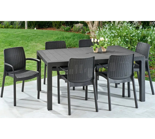 Стіл садовий Keter Melody 160 х 94 см, графіт