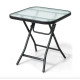Стіл Costway Kontrast 46,5 x 47,5 см, чорний