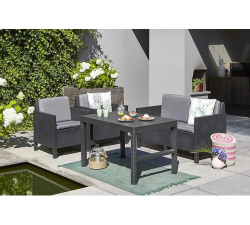 Стіл садовий Keter Lyon 120 x 73 см, графіт