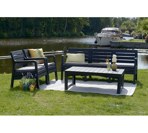 Стіл садовий Keter Lyon 120 x 73 см, графіт