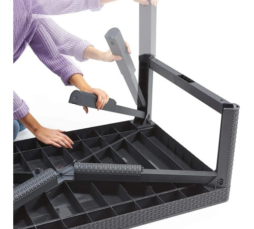 Стіл садовий Keter Lyon 120 x 73 см, графіт