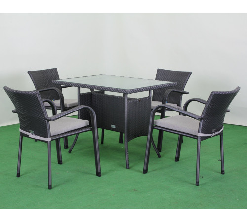 Стіл садовий Greengard Комфорт 100 Ст-1.100.75, чорний