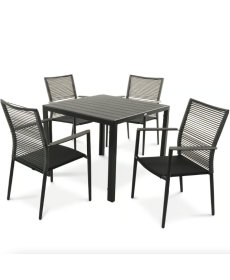 Комплект садових меблів Di Volio Carineo 5 предметів, сірий