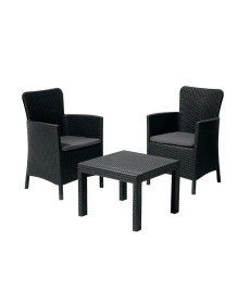 Комплект садових меблів Keter Salvado 2-місний, графіт