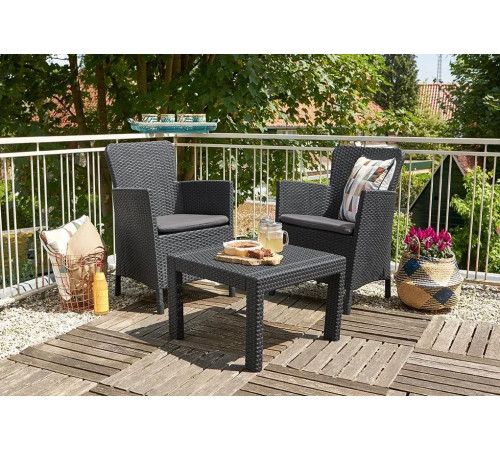 Комплект садових меблів Keter Salvado 2-місний, графіт