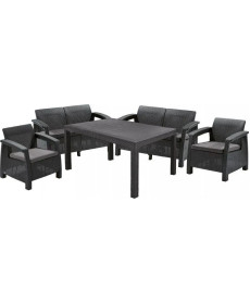 Комплект меблів Keter Fiesta 6-місний з подушками, графіт