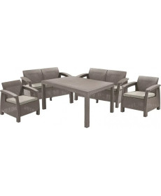 Комплект меблів Keter Fiesta 6-місний з подушками, капучино