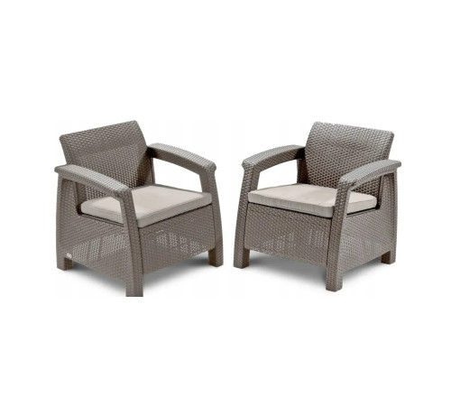 Комплект меблів Keter Fiesta 6-місний з подушками, капучино