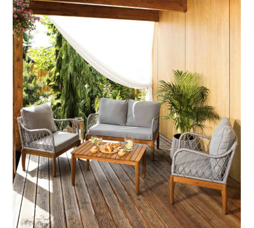 Комплект садових меблів Di Volio Ragio 4-місний, сірий