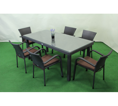 Комплект садових меблів Greengard Вермонт 180, коричневий