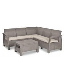 Комплект меблів Keter Corfu Relax 5-місний з подушками, капучино