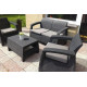 Комплект меблів Keter Corfu 4-місний з подушками, графіт