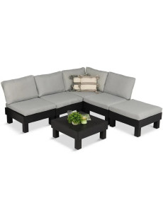 Комплект меблів Keter Elements 5-місний з подушками, графіт