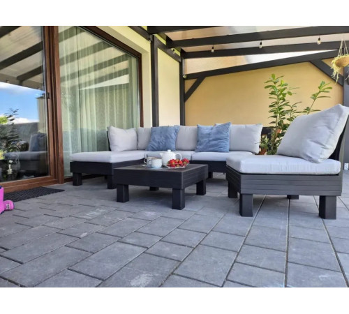 Комплект меблів Keter Elements 5-місний з подушками, графіт