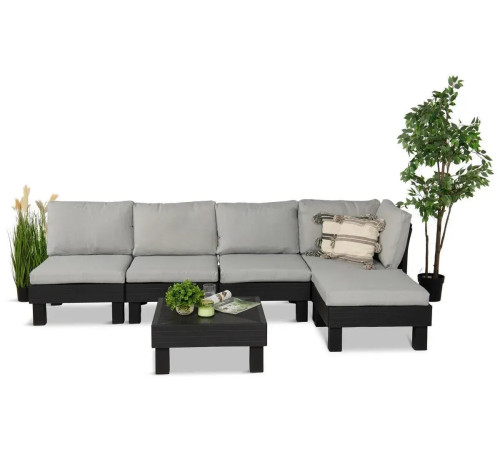 Комплект меблів Keter Elements 5-місний з подушками, графіт