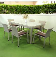 Комплект садових меблів Greengard Вермонт 160, бежевий