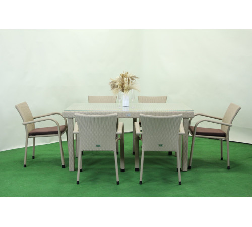 Комплект садових меблів Greengard Вермонт 160, бежевий