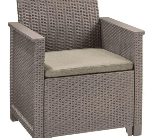 Комплект меблів Keter Elodie 5-місний з подушками, капучино