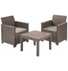 Комплект меблів Keter Elodie 2-місний з подушками, капучино