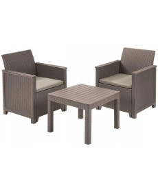 Комплект меблів Keter Elodie 2-місний з подушками, капучино
