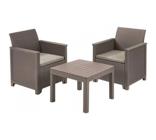 Комплект меблів Keter Elodie 2-місний з подушками, капучино