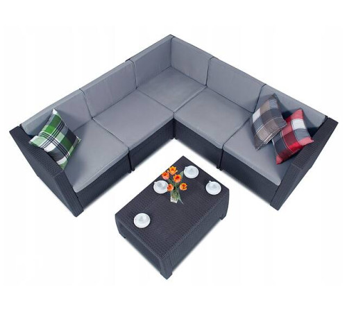Комплект меблів Keter Provence 5-місний з подушками, графіт