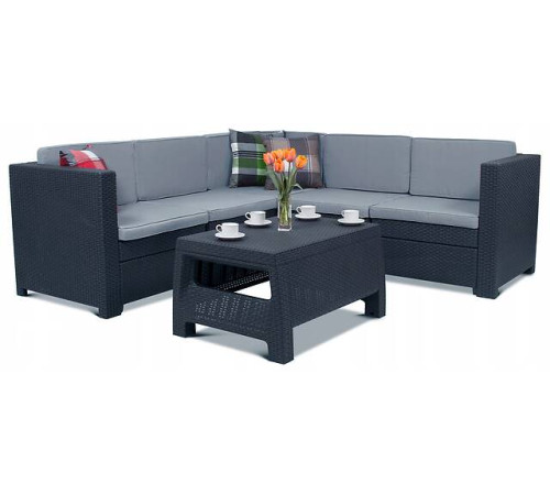 Комплект меблів Keter Provence 5-місний з подушками, графіт