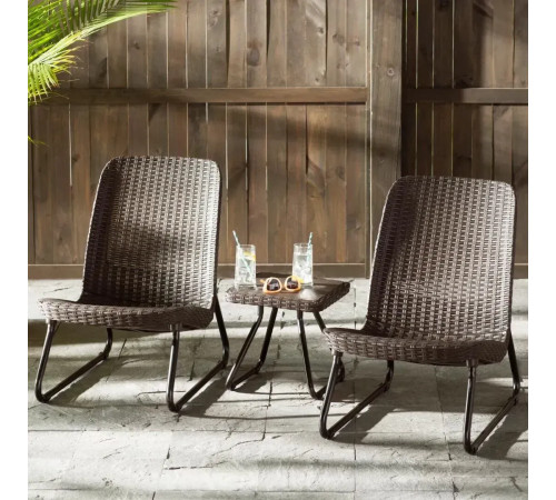 Комплект меблів Keter Rio 2-місний, коричневий