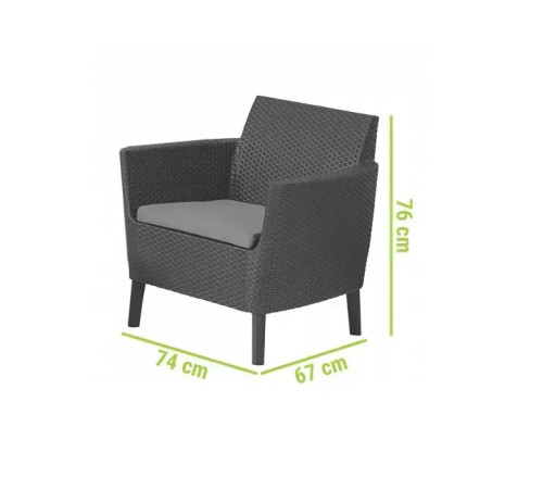 Комплект меблів Keter Salemo 4-місний, капучино