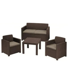 Комплект меблів Keter Alabama 4-місний, коричневий