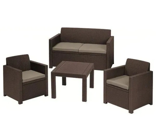 Комплект меблів Keter Alabama 4-місний, коричневий