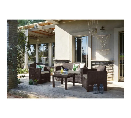 Комплект меблів Keter Alabama 4-місний, коричневий