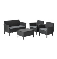 Комплект меблів Keter Salemo 4-місний, графіт